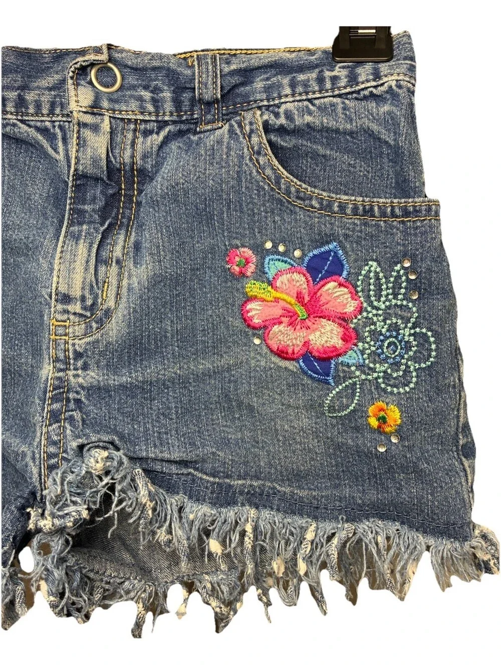 2000s Vintage Children’s Place Floral Embroidered Shorts Size 10